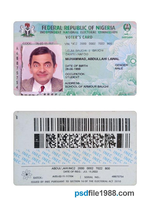 Nigeria Voter's ID Card